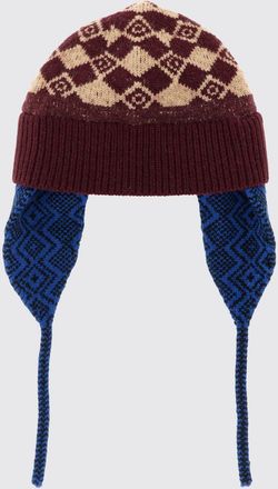 Dries Van Noten Marvin Wool Beanie with Abstract Ethnic Pattern