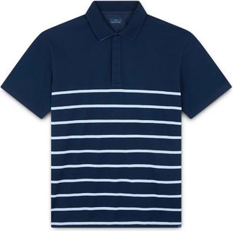 Paul & Shark Fresh Cotton Polo met Linnen Details - Heren - Polos - Blauw - L - Linnen - Tops