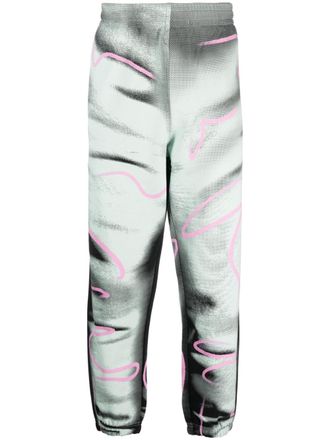 Moschino Pantaloni sportivi Shadows & Squiggles - Verde