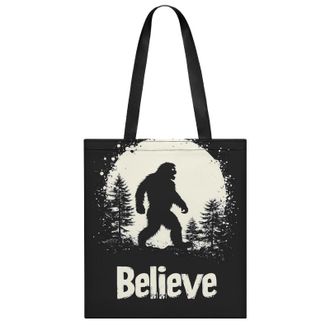 Generic Bigfoot Believe Womens Tote Casual Shopping Bag Lightweight Shoulder Bags Hobos Handbag for Work Travel Daily 35x40cm