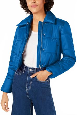 Bar III Long Sleeves Puffer Jacket In Beacon Blue