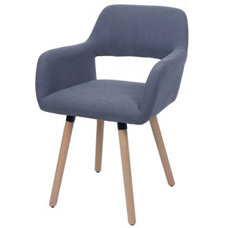 Hhg Nunca Usado] Silla De Comedor Hhg 878 Ii, Silla Silla De Cocina Silla Tapizada, Madera Tejido/cord&oacute;n Textil (400g/m&sup2;) Mvg, Gris Oscuro