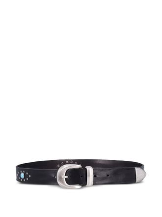 Fabrizio Mancini Norvegia studded belt - unisex - Leather - 90 - Black