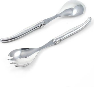 Laguiole Platine Salad Serving Set in wooden box in Platine Stainless Steel at Nordstrom