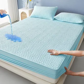 OEM Funda Colch&oacute;n + 2 Almohada, Tpu Impermeable Transpirable, Colchones 28 Cm Grosor, Pasta Jud&iacute;as Rojas Diamante, 200200 Cm + Almohada 4874 Cm