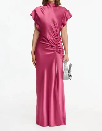 Acler Beckford Maxi Dress In Orchid Pink