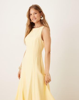 Nobody's Child Reign - Vestito midi svasato color limone-Giallo