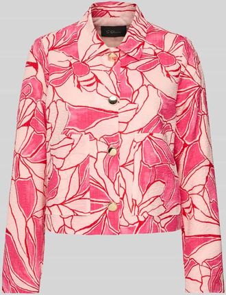 s.Oliver Black Label Regular Fit Kurzblazer aus reiner Baumwolle in Pink, Gr&ouml;&szlig;e 36