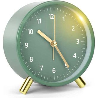 OEM Reloj Despertador Anal&oacute;gico Silencioso, Cl&aacute;sico Con Luz Nocturna, Sin Tictac, Funci&oacute;n De Repetici&oacute;n, Sencillo Reloj Despertador Decorativo Para Mesita