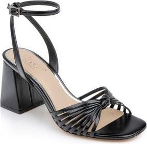 Badgley Mischka Nariah Ankle Strap Sandal in Black Leather at Nordstrom Rack, Size 5.5