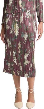 Vince Lilac Print Micro Pleated Skirt