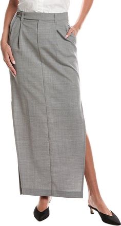 Brunello Cucinelli Wool-Blend Maxi Skirt