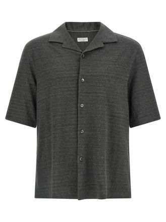 Brunello Cucinelli Grey camp Collar Shirt