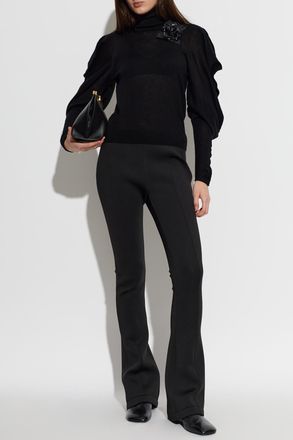 Blumarine Flared-leg Trousers, Womens, Black