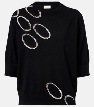 Dries Van Noten Embellished wool sweater
