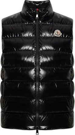 Moncler Ghany Down Vest - Dames - Bodywarmers - Zwart - 2XL - Leer - Jassen
