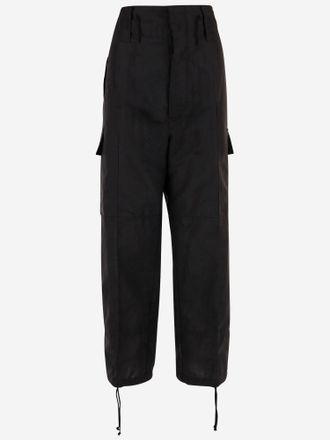 Niccol&ograve; Pasqualetti oversized linnenmix broek