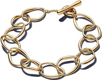 Pandora Bracelets - Organically Shaped Link Bracelet - gold - Bracelets for ladies