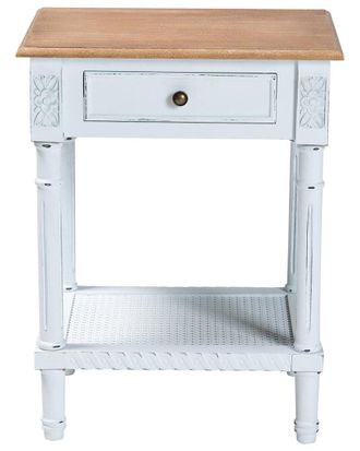 Baxton Studio Legrand Classic French Two-Tone 1-Drawer End Table