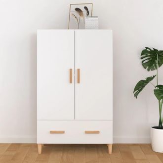 vidaXL Aparador De Madera Contrachapada Blanco 70x31x115 Cm Vidaxl