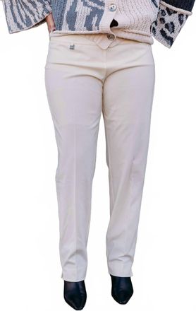Multiples Ankle Slim Fit Pants In Cream
