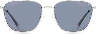 Polaroid PLD 4159/G/S/X Asian Fit Polarized 010/C3 Mens Sunglasses Silver Size 56