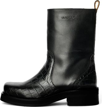 Soulland Delaware Mid-Calf Laarzen - Heren - Enkellaarsjes - Zwart - 42 EU - Leer - Schoenen