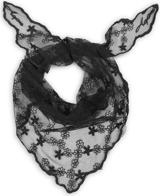 Saachi Floral Lace Bandana in Black at Nordstrom Rack