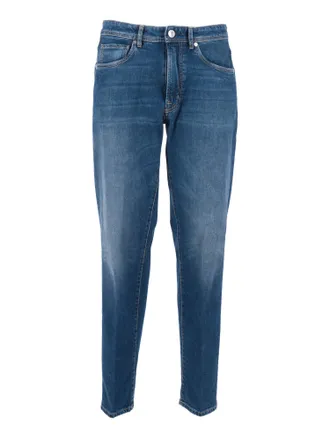 PESERICO Medium Blue Five Pocket Jeans