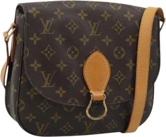 Louis Vuitton Pre-owned Saint Cloud Shoulder Bag - Dames - Vintage Schoudertas - Bruin - ONE Size - Leer - Vintage