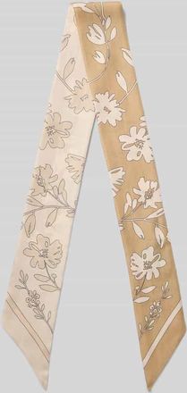 HUGO BOSS Seidentuch mit Allover-Muster Modell VINCENCY_T_7*115 in Beige, Gr&ouml;&szlig;e 1