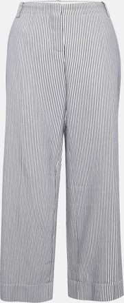 Sonia Rykiel White Striped Cotton Trousers