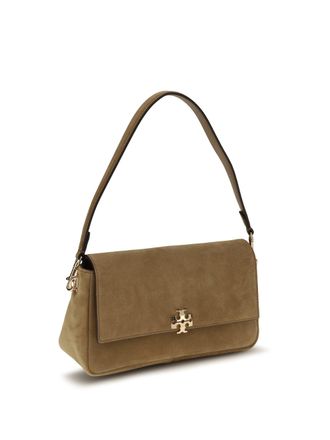 Tory Burch Womens Charlie Mini Suede Shoulder Bag Toffee Chamois Leather