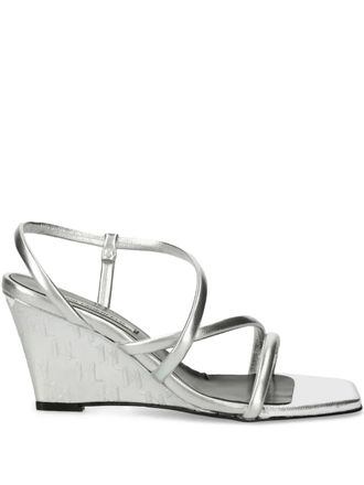 Karl Lagerfeld 85 mm leren pumps - Zilver