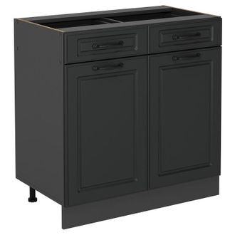 Vicco Mueble Bajo De Cocina R-line, Antracita Casa De Campo, 80 Cm Sin Encimera, Vicco