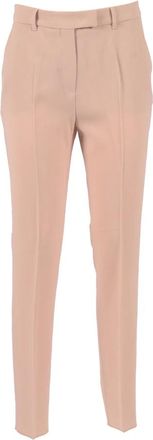 Max Mara Pantalone Jerta - Dames - Slim Fit Broeken - Roze - XS - Leer - Broeken