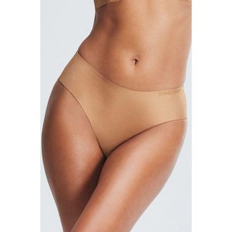 Savage x Fenty Microfiber No-Show Hipster Briefs in Sweet Latte Nude at Nordstrom, Size X-Small