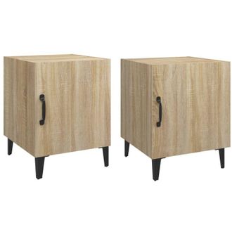 vidaXL Comodini 2 pz Rovere Sonoma in Legno Multistrato Vidaxl