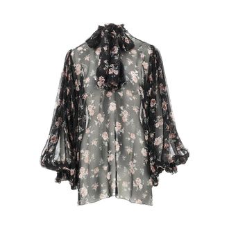Dolce & Gabbana Vintage roses print chiffon blouse Woman 42