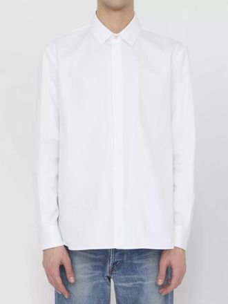 Saint Laurent yves collar cotton poplin long sleeve shirt
