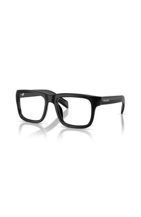 Prada 54mm Rectangle optical glasses in Black at Nordstrom