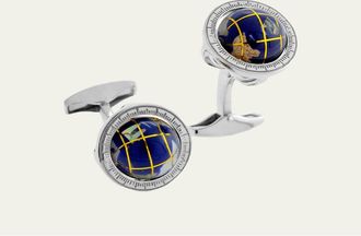 Tateossian Blue Lapis Globe Cuff Links