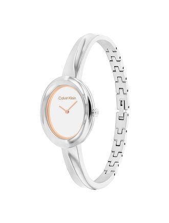 Calvin Klein Womens Contoured Bezel Watch - Metallic - OS