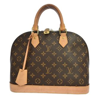 Louis Vuitton Alma Monogram Brown Canvas Handbag (Pre-Owned)