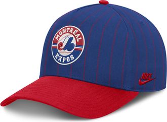 Nike Montreal Expos Cooperstown Rise Nike Mens MLB A-Frame Adjustable Hat in Blue | NB1D199NMEX-JC9