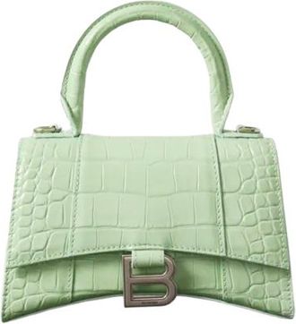 Balenciaga Mini Mint MocK Croc Hourglass Bag Size S