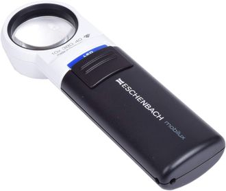 Eschenbach Porzellan Group Lupa Luminosa Mobilux - Led, Aumento : 10 Vez, Tama&ntilde;o De La Lente &Oslash; 35 Mm