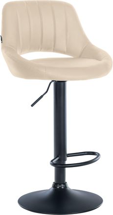 Clp Taburete De Bar Milet En Polipiel Crema Negro