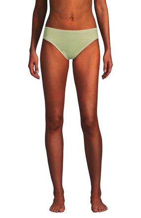 Lands End Hipster Bikini Bottoms in Bright Pistachio Gingham at Nordstrom, Size X-Small
