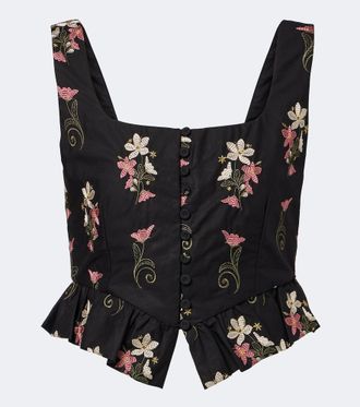 Agua Bendita Eslab&oacute;n cotton poplin top